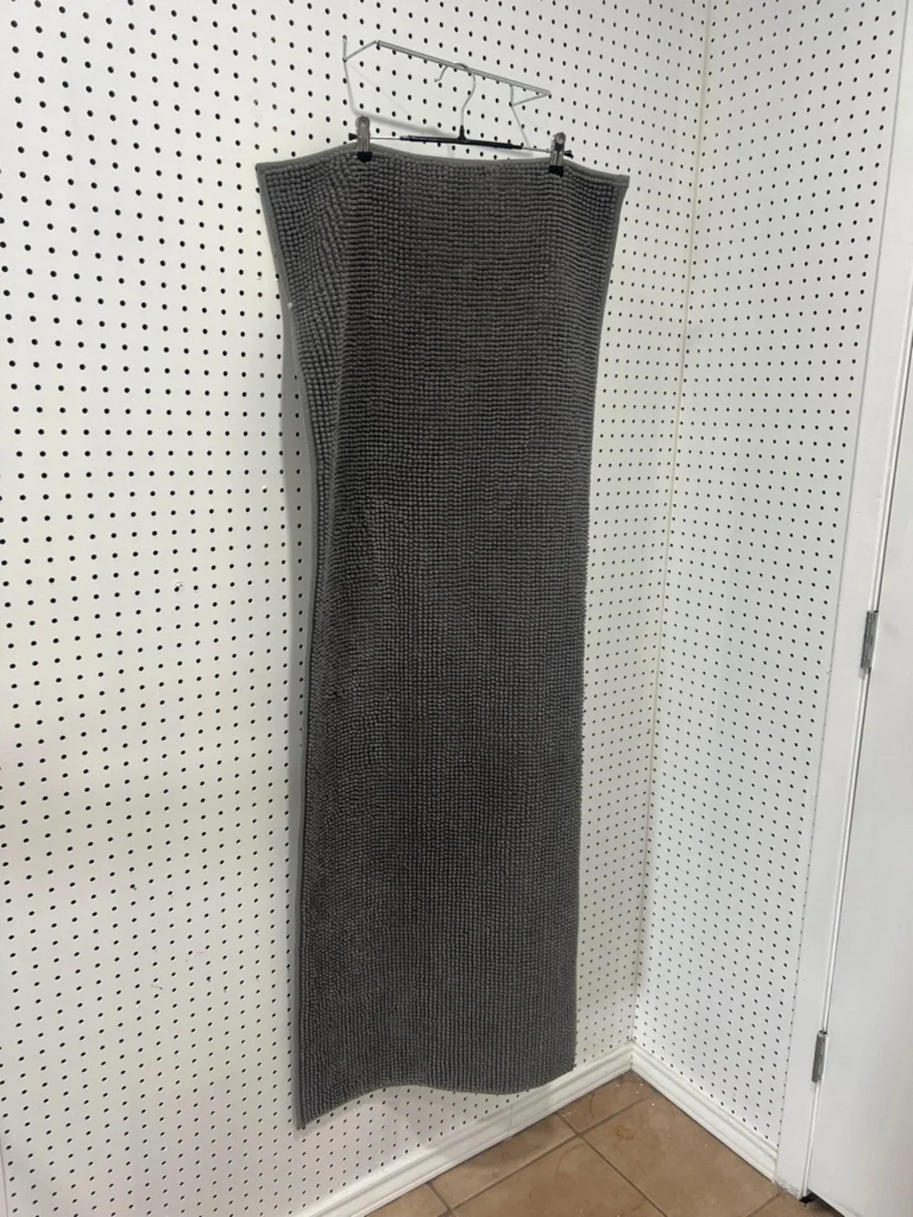 Sleek Gray Knit Maxi Skirt